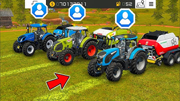 3 Player Gameplay & Making Role Bales In Fs 18 | Fs 18 3 Player Gameplay | Timelapse