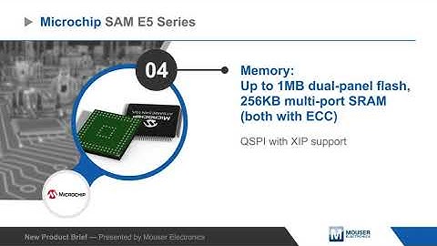 Microchip Technology SAM E5x 32-Bit Microcontrollers — New Product Brief | Mouser Electronics