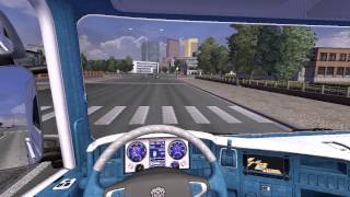 ETS2 mod: Blue/White Scania interior