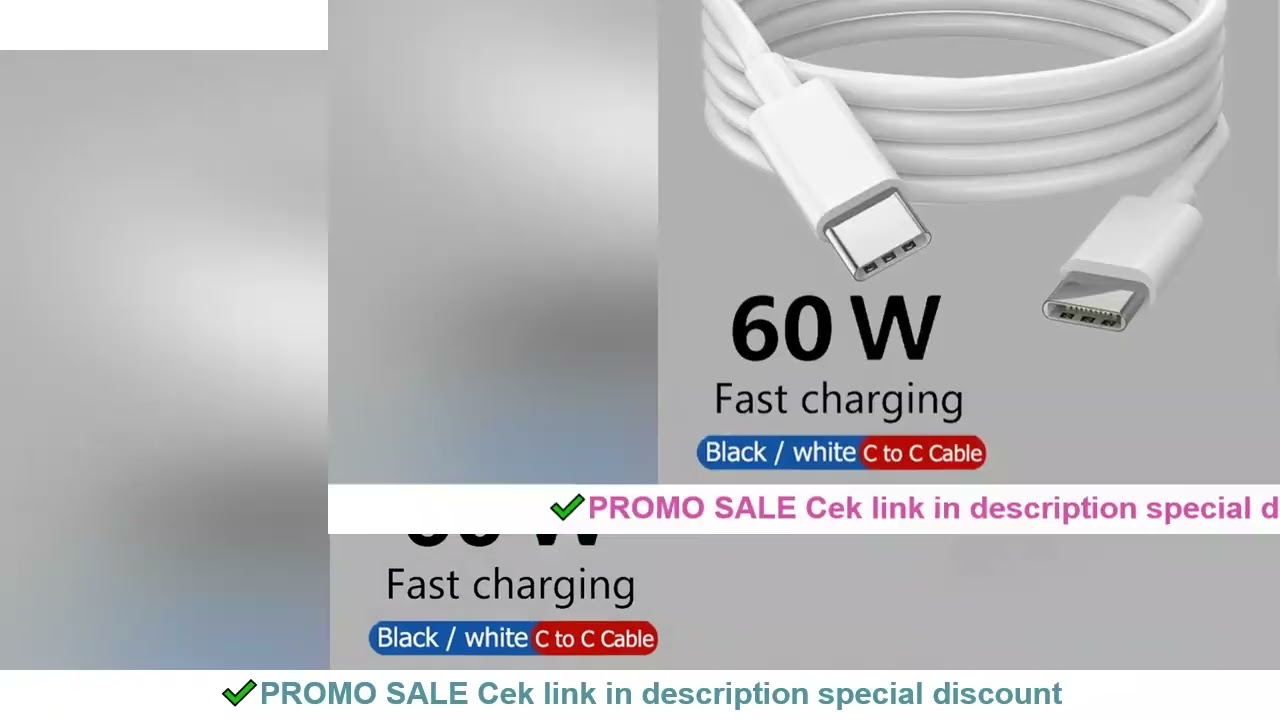 PD 60W USB C to USB Type C Cable Fast Charge Data Cable For Iphone 15 15Pro Huawei Samsung Xiaomi Da