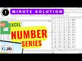 How to fill automatic Repeating Number Series Sequence in Excel | Microsoft Excel | Number Series