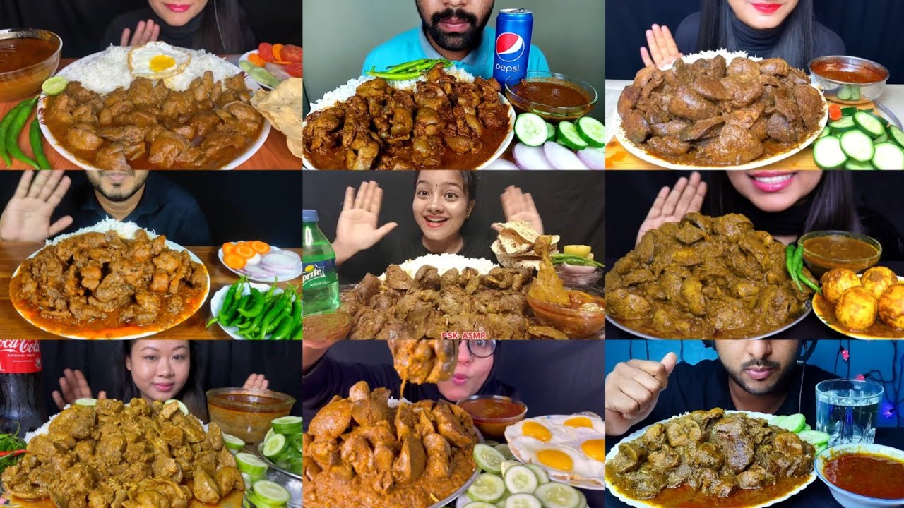 EATING EXTRA CHICKEN LIVER CURRY WITH RICE 🍚| FOOD VIDEO'S|