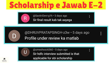 Scholarship e Jawab Ep-2| Profile Under Review? HDFC Interview? SBI Scholarship? Buddy4Study Contact
