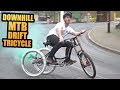 INSANE DOWNHILL MTB DRIFT TRICYCLE - KICKER RAMP SENDS AND DRIFTING