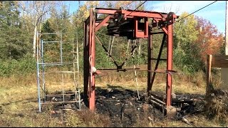 T-bar building at Camp 10 Ski Area struck by lightning, catching fire