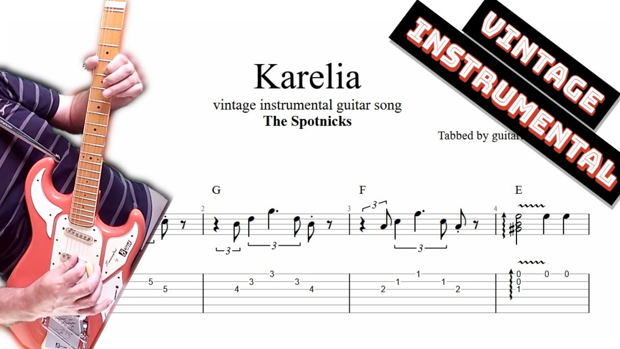 The Spotnicks - Karelia TAB - vintage instrumental guitar tabs (PDF + Guitar Pro)