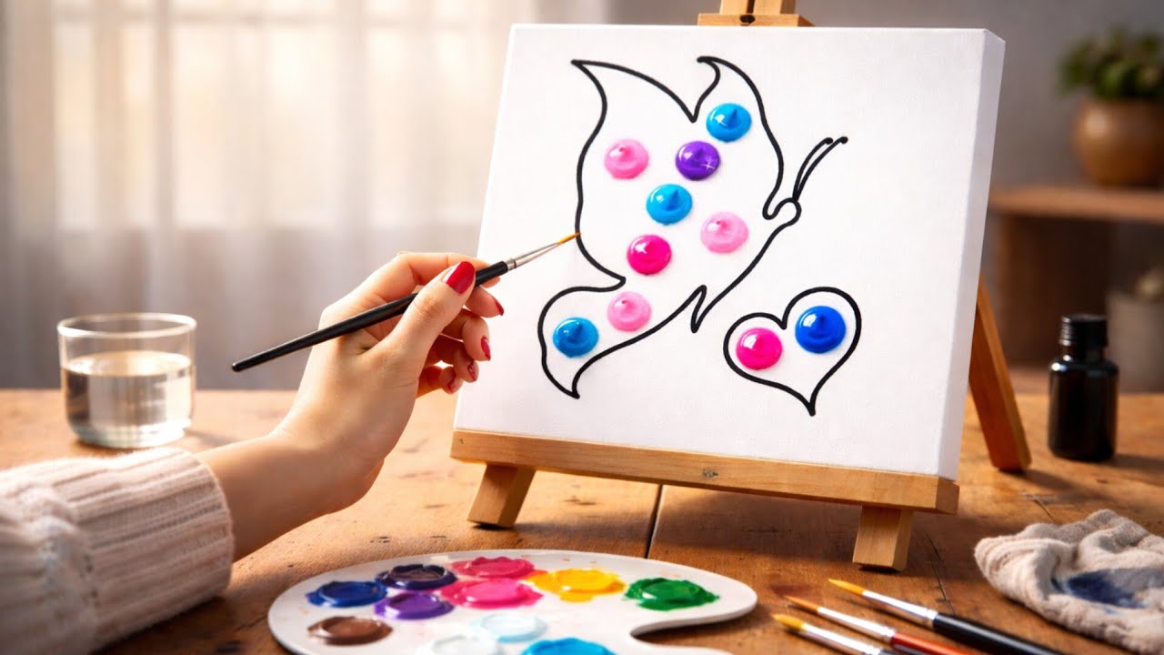 You Won’t Believe This Acrylic Painting Result | No Talking, Just Painting!