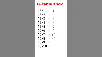 15 Times Table Trick | math trick | trick to learn tables | #shorts #learntable #vedicmthas