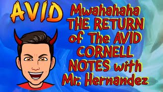 AVID Notes with Mr. Hernandez (Sub lesson) #AVID #cornellnotes #ECESD #teacher