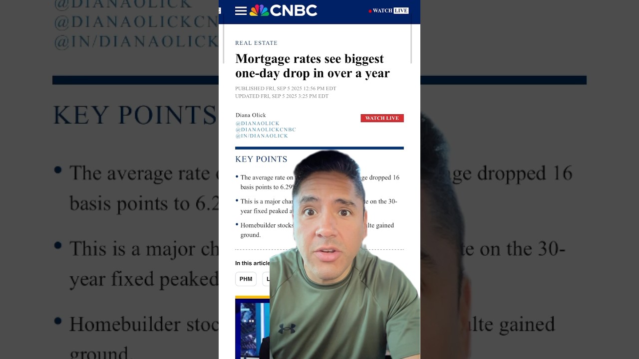 Biggest mortgage rate drop in over a year 😱 