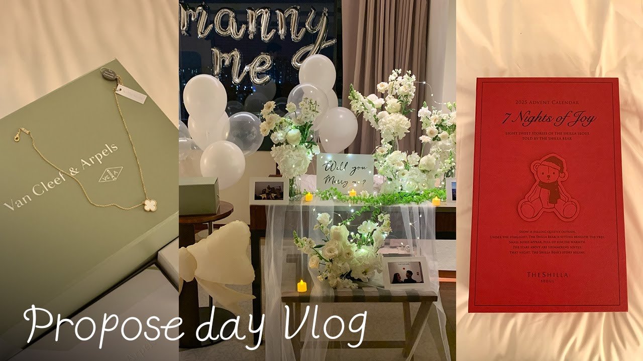 직장인 vlog) 7년 연애 끝, 퇴근 후 깜짝 프로포즈 받았어요💍ㅣ12월 31일 잊지 못할 프로포즈❤️