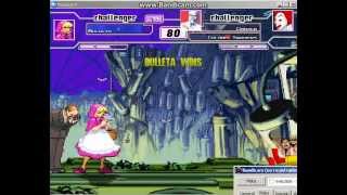 Iara's MUGEN! #1- Bulleta (ME) VS Ronald McDonald & Colonel Sander (CPU). NO SOUND!