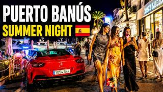 Puerto Banús Night Walk 4K 🇪🇸 | Summer Nightlife in Marbella