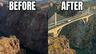 From Foundation to Mega Bridge: Complete Construction Process Over the Grand Canyon