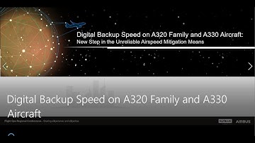 Digital Backup Speed on A320 Family and A330 Aircraft