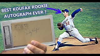 Best Ever Sandy Koufax Rookie Year Autograph Discovered at Card Show