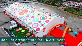 Modular Architecture for Central Yards Art Exhibition: Column-Free Tents & Scaffolding Solutions
