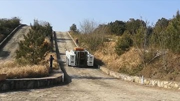 Transport truck with 60-tonne full load sets new record in ramp climbing