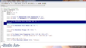 Analisa Leksikal ( Menghitung Luas Trapesium Menggunakan Aplikasi Dev C++ )