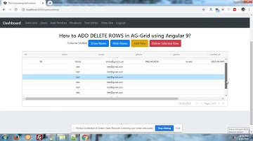 How to Add Delete Rows in AG-Grid using Angular 9?