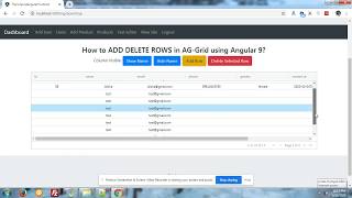 How to Add Delete Rows in AG-Grid using Angular 9?