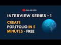 How To Make a Portfolio Website in 5 Minutes - Free | Interview Series 1 | Tamil