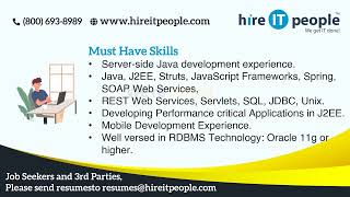 Senior Java Developer Jobs | Atlanta, GA | Job ID: 35789 |
