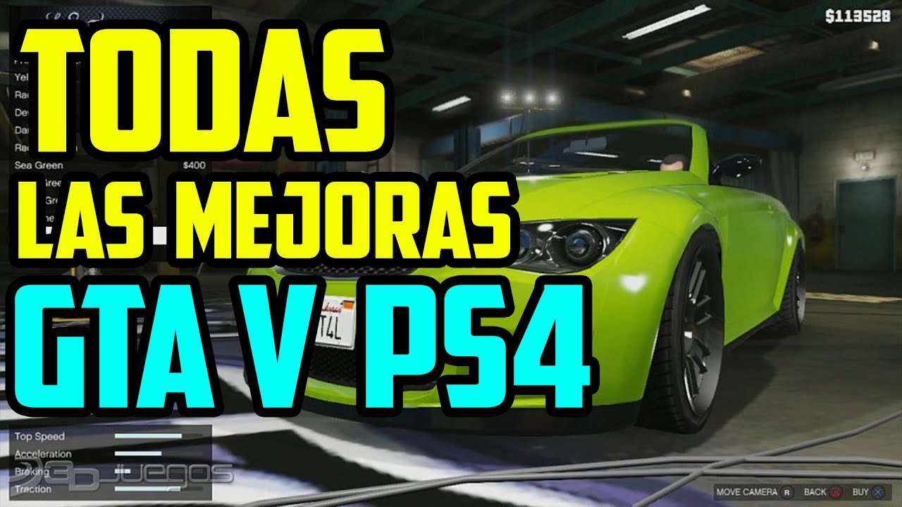 TRUCO TODAS LAS MEJORAS DE COCHES GTA V PS4 YouTube
