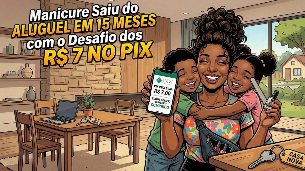 Como uma MANICURE MÃE SOLTEIRA usou o Desafio dos 7 REAIS NO PIX e SAIU DO ALUGUEL em 15 Meses