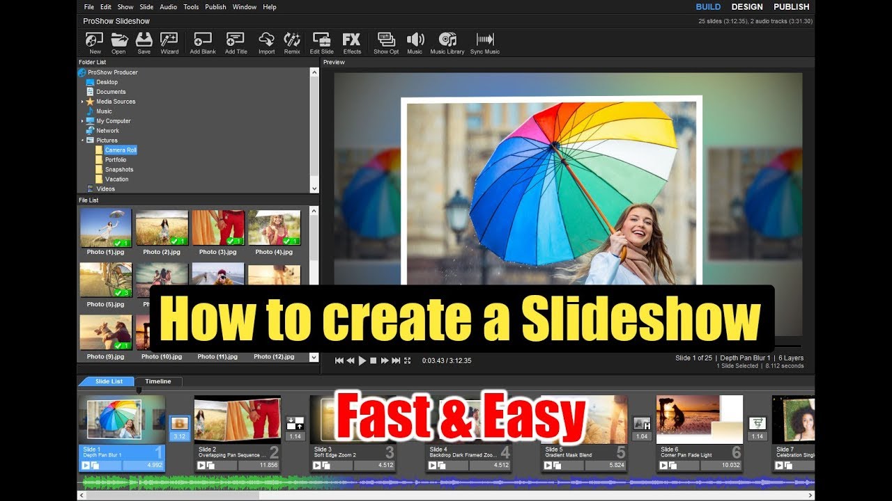 make simple slideshow presentation