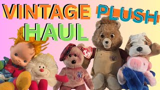 Vintage Plush Haul From Epic Estate Sale Rainbow Brite Teddy Ruxpin ty Beanie Babies and More