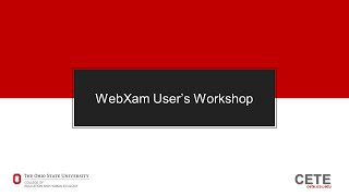 WebXam User's Workshop 10.10.2023