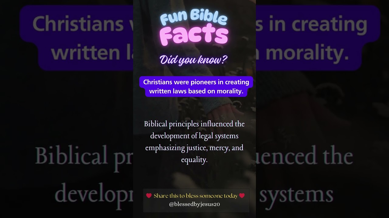 How Biblical Principles Shaped Modern Legal Systems: A Christian Pioneering Story