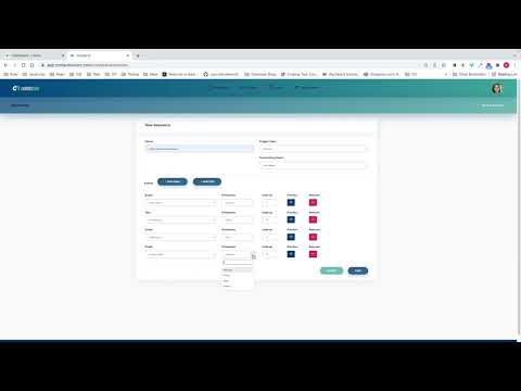 Building a sequence on the Connect Now web dashboard