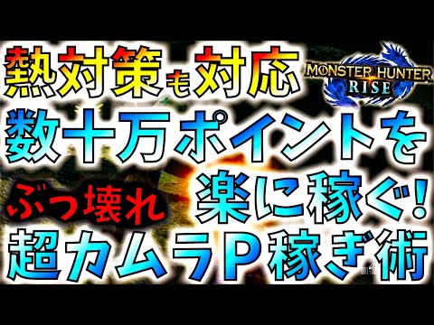 カムラポイントを超大量に稼ぐ!!お食事券や強走薬の大量ゲットもポイント交換で可能。2箇所紹介!!【モンハンライズ/MHRise】【モンスターハンターライズ】