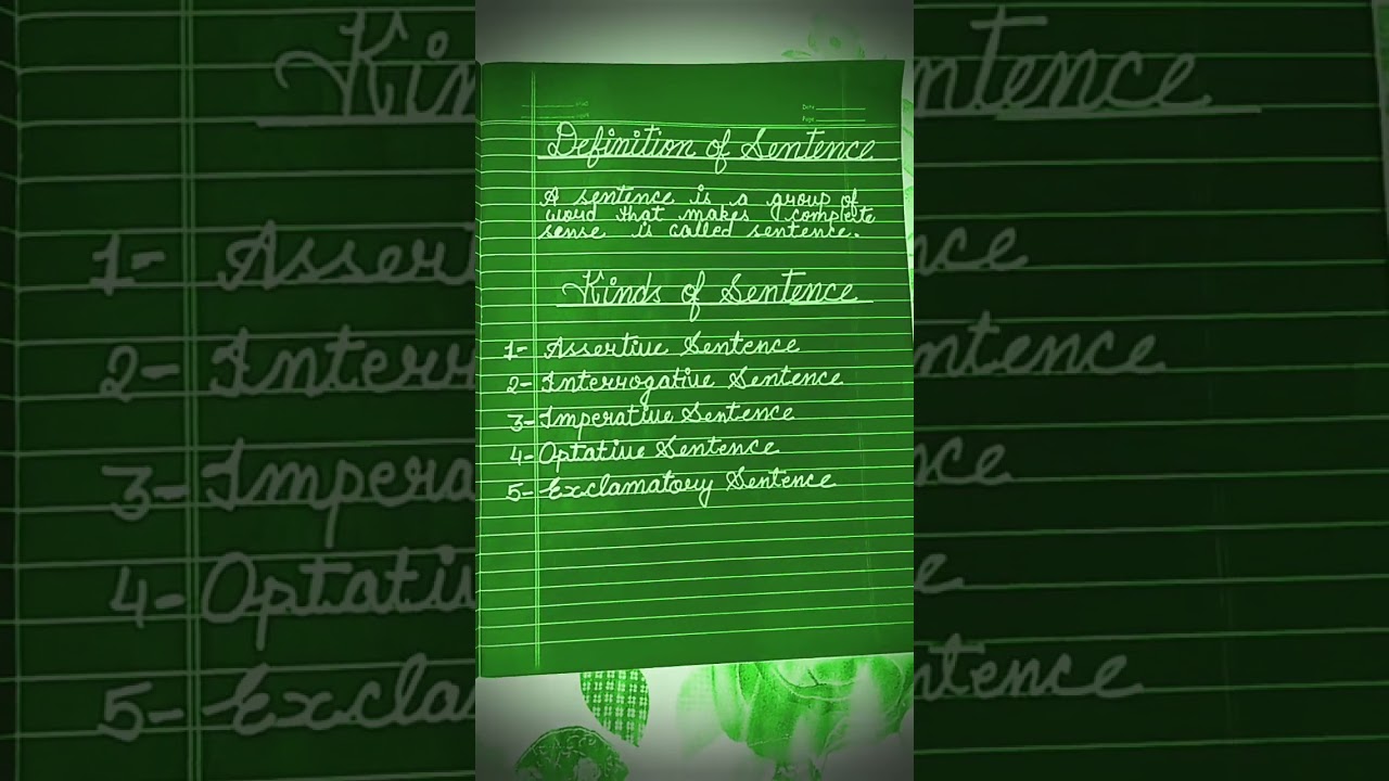 definition of sentence with types 