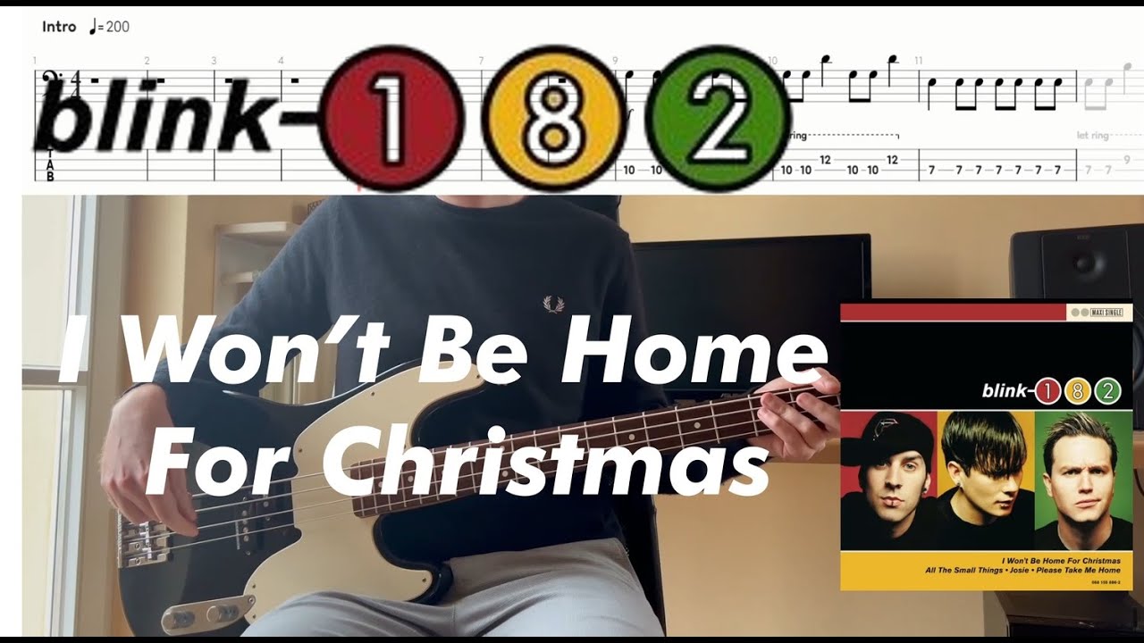 Blink 182 - I Won't Be Home For Christmas (Bass Cover & Tabs)
