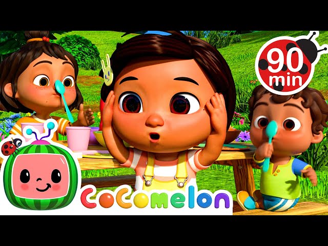 Simon Says Don't Drop That Spoon! | CoComelon | Nursery Rhymes for Babies class=