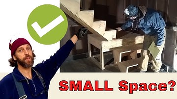 DESIGN, INSTALL stair stringers in a small corner SPACE.  Pro Tips.