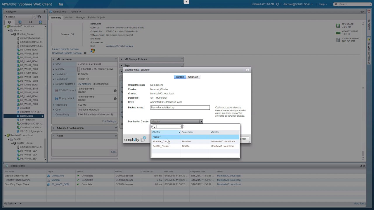 5-Minute Demonstration of HPE SimpliVity