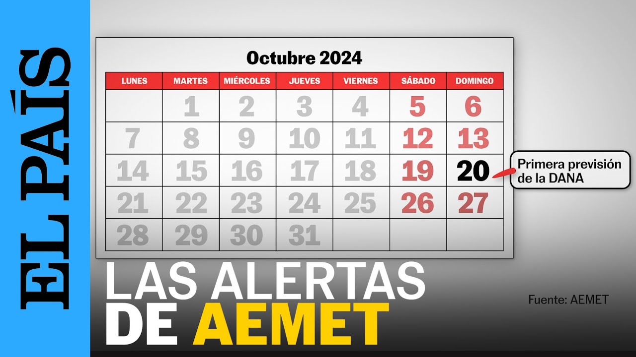 DANA ESPAÑA | Cronología de los avisos de AEMET | EL PAÍS