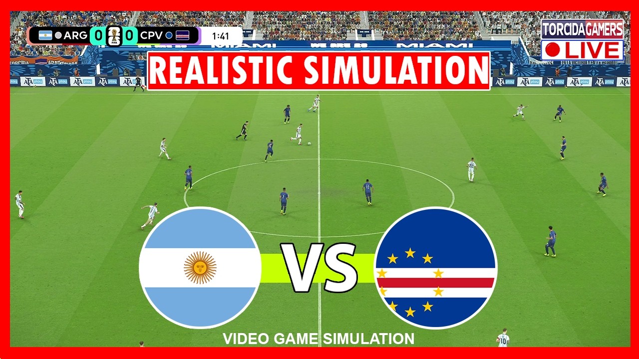 Argentina vs Cape Verde | World Cup 2026 -  Round of 32 | eFootball PES 2021 Simulation