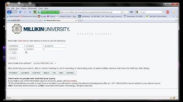 Millikin Alumni Directory Portlet