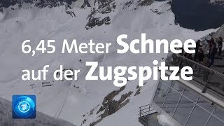 Schneemassen Im Juni Mehr Als 6 Meter Schnee Auf Der Zugspitze