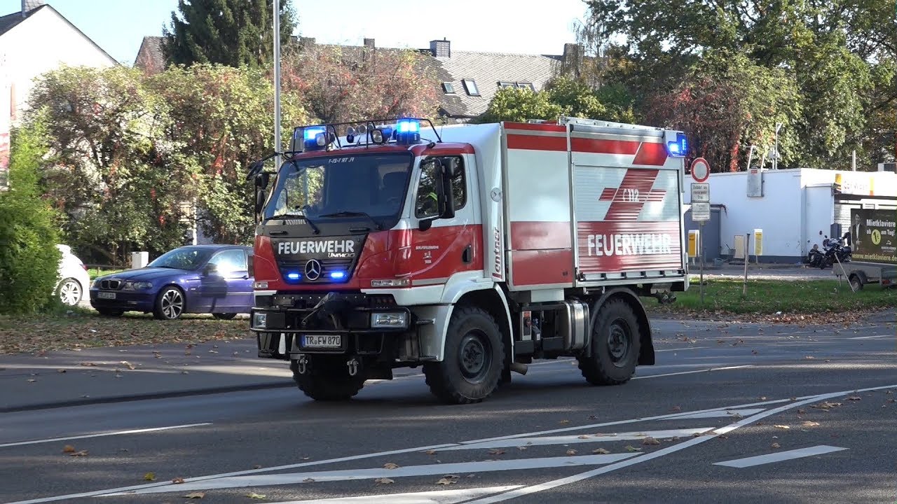 [Unimog TLF2000] Einsatzfahrten von Feuerwehr & Rettungsdienst der Berufsfeuerwehr Trier