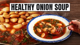 Download Lagu Caramelized Onion Soup: Beyond Bread and Cheese (ft. Kale, Beans, Tomatoes) MP3