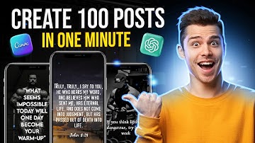 How To Bulk Create Social Media Post With CHATGPT & Canva - 50X Your Content In Less Than 5 MINT!