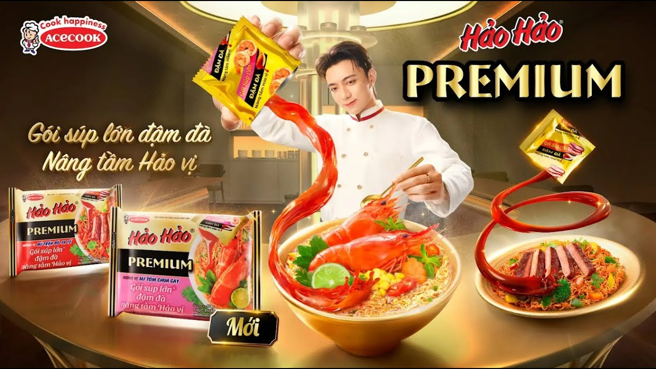 HẢO HẢO PREMIUM CHÍNH THỨC RA MẮT: GÓI SÚP LỚN ĐẬM ĐÀ - NÂNG TẦM HẢO VỊ (Miền Nam/ 15s)