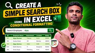 Create a Simple Search Box in Excel using Conditional Formatting