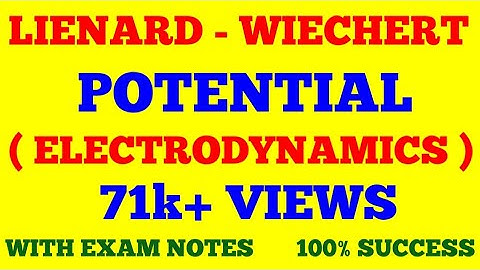 LIENARD WIECHERT POTENTIAL || ELECTRODYNAMICS || WITH EXAM NOTES ||